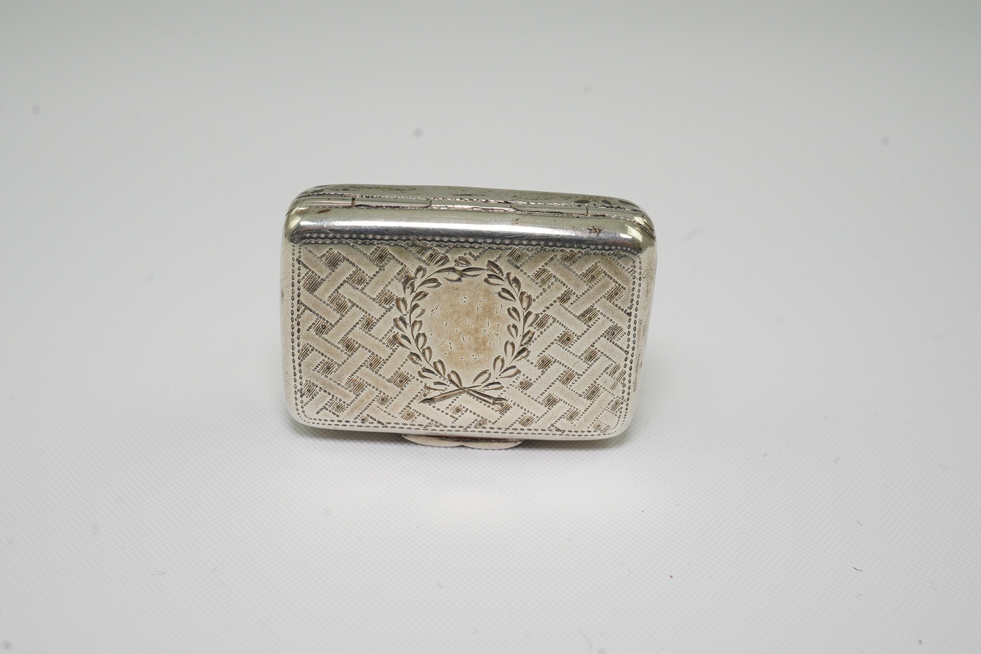 An early Victorian silver rectangular vinaigrette, by George Unite